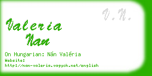 valeria nan business card